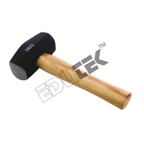 Club Hammer - Steel Head 2kg, Wooden Handle 350mm, 450mm Overall Length - Ideal For Demolition, Driving Stakes, Heavy-duty Tasks