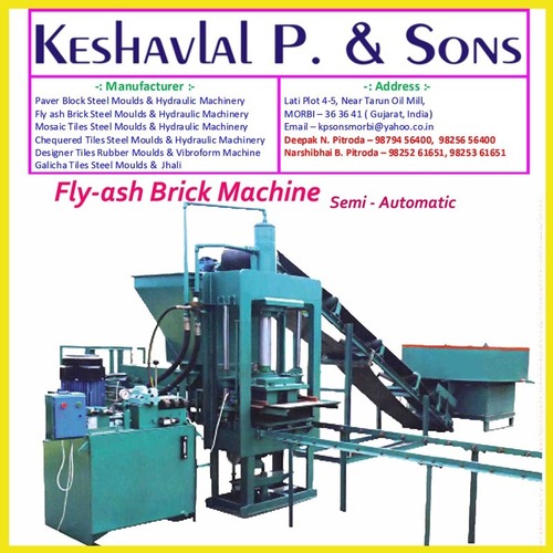Semi Automatic Fly ash brick Machine