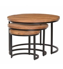 Round Three Pieces Nesting Table