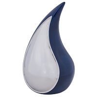 Solace Blue Teardrop Urn