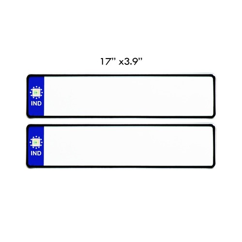 Car Number Plate - Chromatized Aluminium, Retro Reflective Sheet, Lightweight, Anti-Corrosive Coating, Multiple Font Designs & Elegant Frames