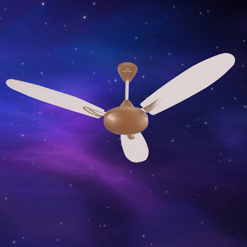 Designer Ceiling Fan - Metal, 3 Blades, 240 Volt, 75 Volt Power | White and Yellow, 410rpm Speed Mode, Ceiling Installation