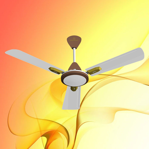 Metal White Brown Ceiling Fan