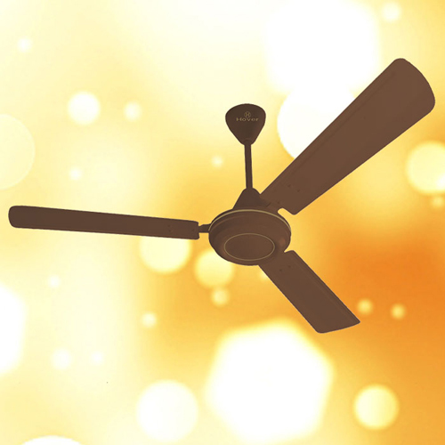 Roast Brown Ceiling Fan - Metal, 3 Blades, Yellow | 50 Watt Power, 380rpm Speed, 240 Volt Voltage, Ventilation Fan
