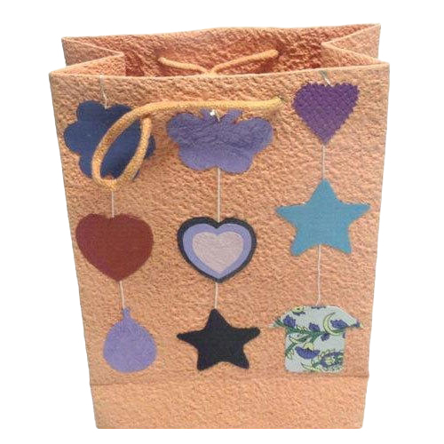 Designer Paper Bag - High Strength Craft Paper, Custom Size, Elegant Designs in Various Colors | Flexiloop & Hand Length Handles, Embossed Surface