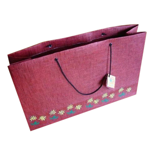 Handmade Paper Bag - Custom Size, Strong Handles with Embossed Finish | Durable, Tear-Resistant Design for Carrying Gifts, Cosmetics & More