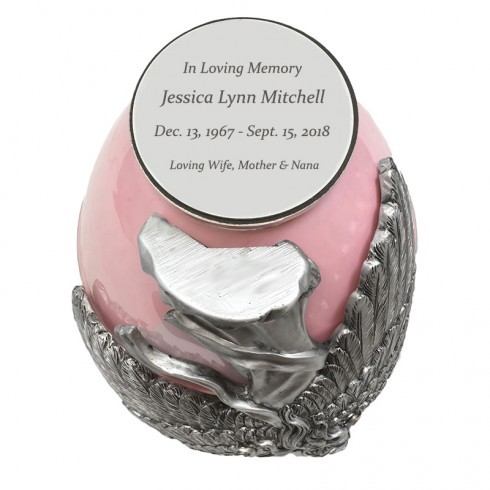 Wings of an Angel Pink Cremation Urn