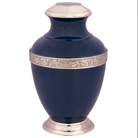 Purple Brass Floral Cremation Urn