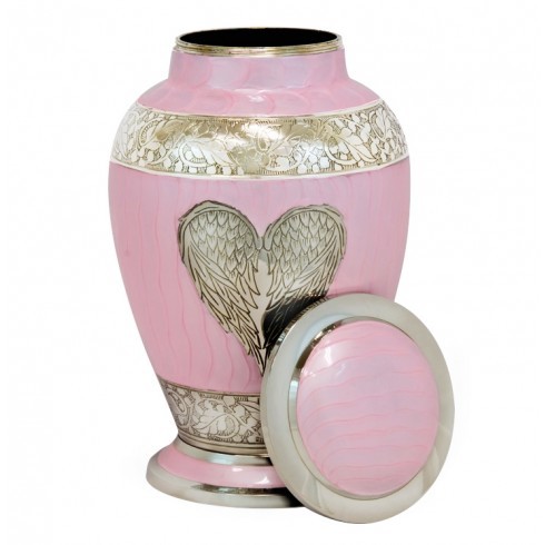 Cashmere Pink Angel Wings Urn