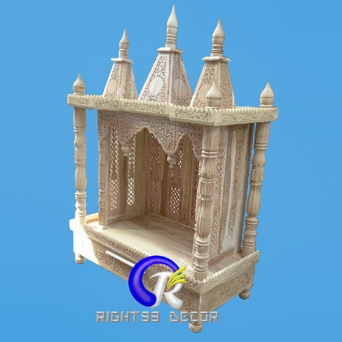 White Wooden Handcrafted Temple