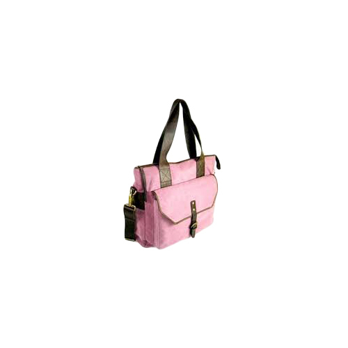 Ladies Designer Leather Bag - Leather Material, Spacious Main Zip Compartment, Purple Design with Brown Buckles and Handles | Lightweight, Stylish, Exquisite Finishing