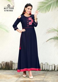 Fancy Slub Rayon Kurtis