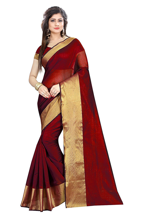 Cotton Silk Plain Saree