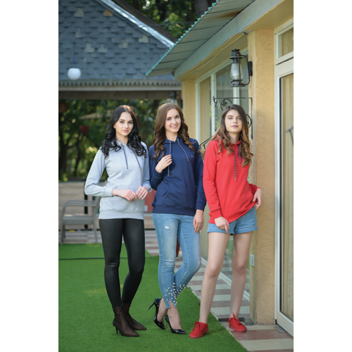 Red & Blue & Grey Ladies Sweatshirt