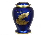 Beautiful Gone Fishing Brass Urn