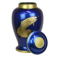 Beautiful Gone Fishing Brass Urn