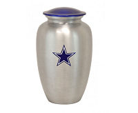 Painting Cowboy Star Pewter Urn