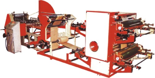 Paper bag making machine with printing