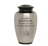 Heart of Roses Pewter Urn