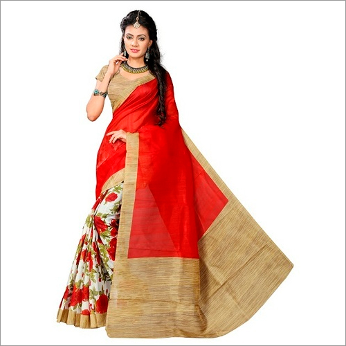 Bhagalpuri Printed Sarees with border