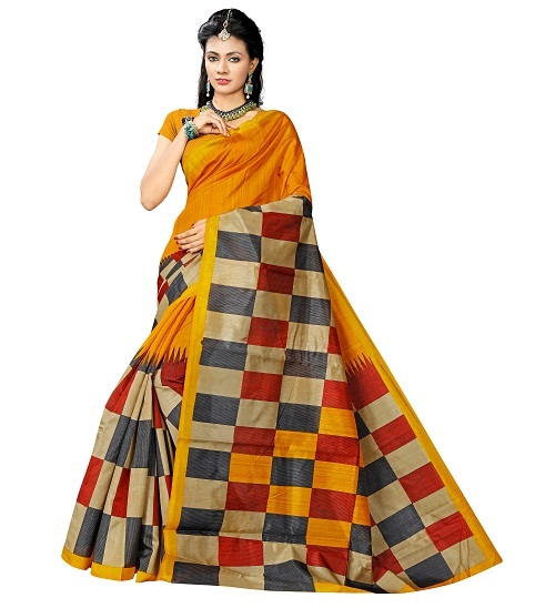 Bhagalpuri Printed Sarees with border
