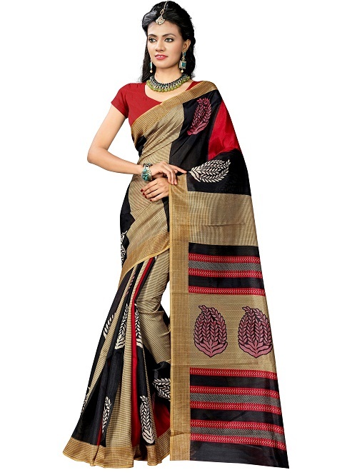 Bhagalpuri Printed Sarees with border