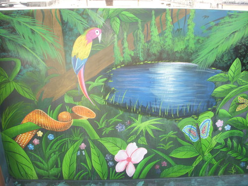 Interior Jungle Wall Painting