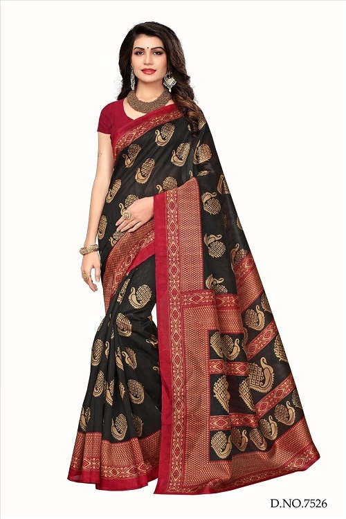 Printed Bhagalpuri Fancy Sarees