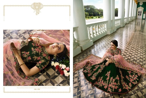 Green Bridal Lehanga Choli Wholesaler