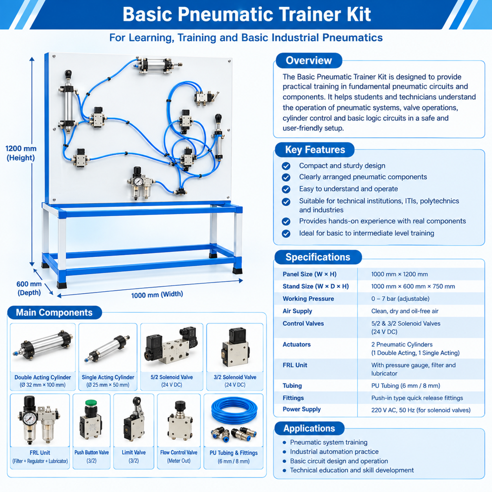 Pneumatic Trainer Kit - Color: Silver Blue