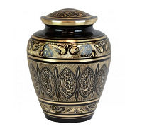 Beautiful Tribal Brass Adult Urn