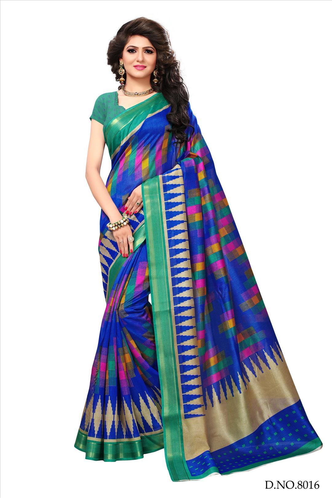 Silky Bhagalpuri Fancy Sarees