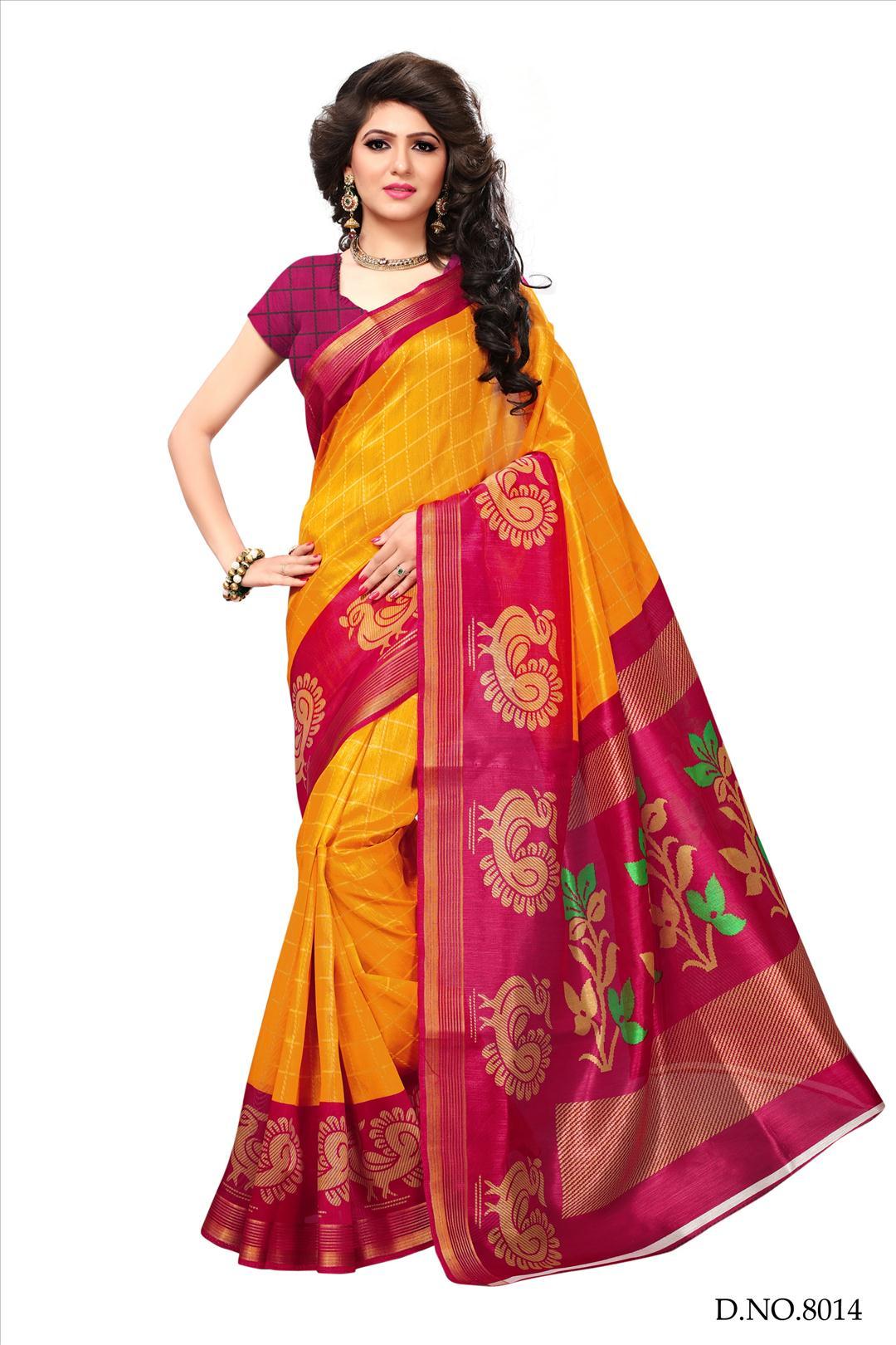Silky Bhagalpuri Fancy Sarees
