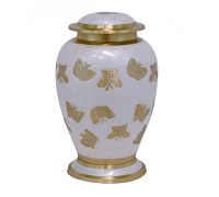 Gorgious Cashmere White Butterfly Urn