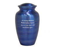 Gorgious Blue Rainbow Brass Urn