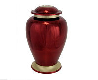 Beautiful Large Red Mirror Brass Urn