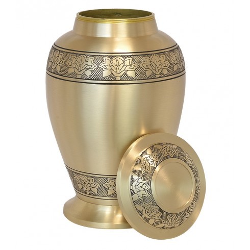 Beautiful Large Red Mirror Brass Urn