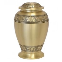 Beautiful Large Red Mirror Brass Urn