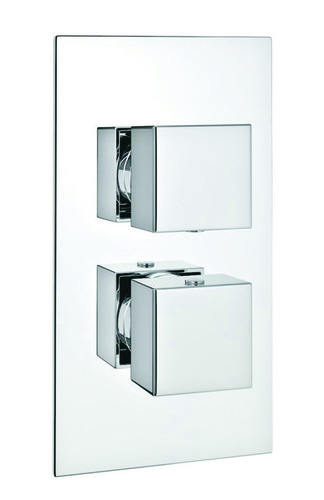 3 Way Thermostatic Diverter With Square Nob