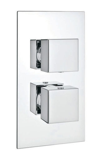3 Way Thermostatic Diverter With Square Nob
