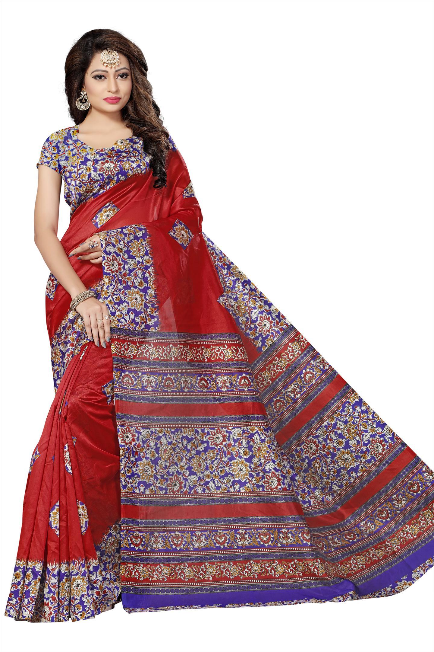 New Fancy Printed Kalamkari Sarees