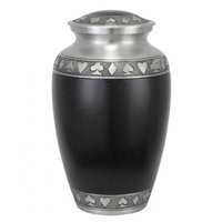 Suits of the Cards Black Pewter Urn