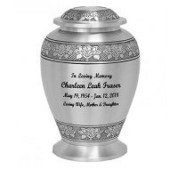 Beautiful Large Lotus Pewter Urn