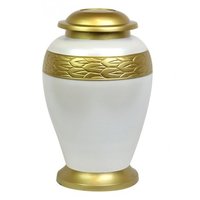 Beautiful Large Lotus Pewter Urn