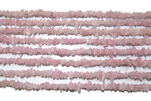 Natural Rose Quartz Irregular Chip Gravel Uncut Nugget Shape beads