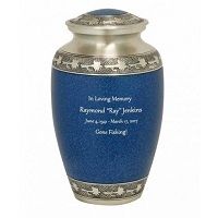 Beautiful Fly Fishing Blue Water Urn