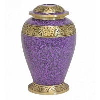 Beautiful Violet Garden Brass Urn