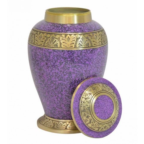 Beautiful Violet Garden Brass Urn