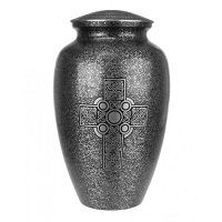 Celtic Cross Silver Urn