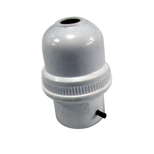 Bulb Holder - Polycarbonate, 35mm Diameter, White, E27 Thread | Easy Installation, Durable Material, Versatile Design, 60W Max Wattage